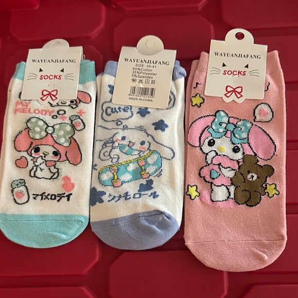 Sanrio Other - Sanrio Pastel Character Socks Trio